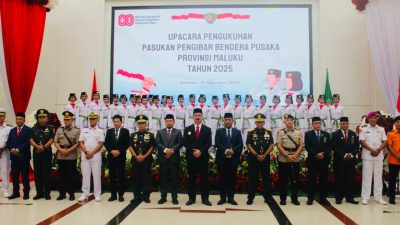 Semangat Nasionalisme Menggema di Pengukuhan Paskibraka Maluku 2025