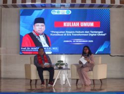 FH Unpatti Gelar Kuliah Umum Penguatan Negara Hukum di Era Transformasi Digital Global