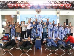 Lanud Pattimura Gelar Donor Darah Bersama PMI dan Indomaret Dalam Rangka Peringatan ke-79 Hari Bakti TNI AU